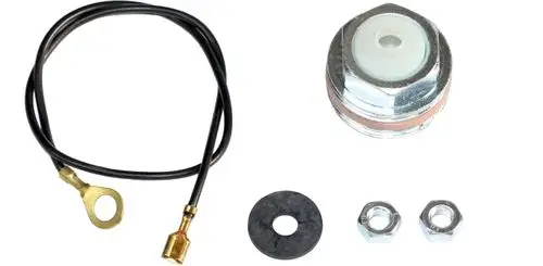 Set bestehend aus einer Verbindung mit Kabel und Anschlussstück sowie Dichtungen und Schrauben, geeignet für den Einsatz mit Produkten von Wolf.